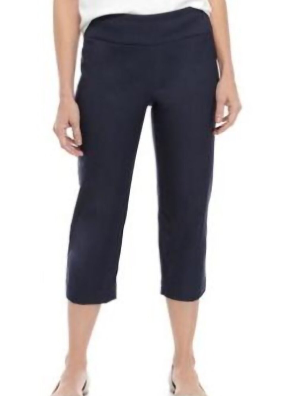 New Directions Sleek Sculpt women's polished denim wash cropped pants sz 10  NWT